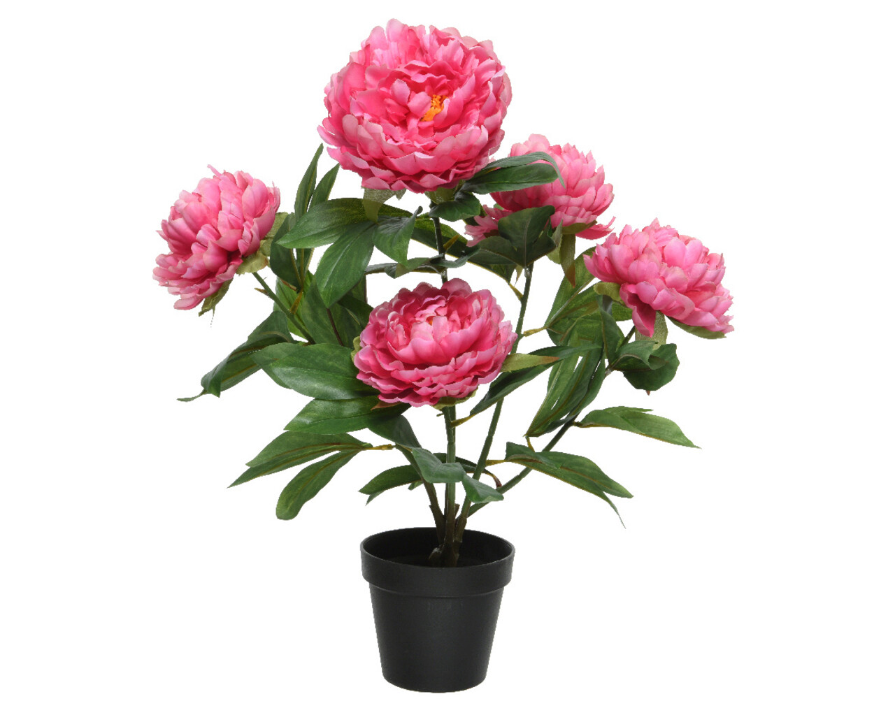 Floare artificiiala in ghiveci Peony, Everlands, 41x57 cm, textil/plastic/fier, roz - imagine 4